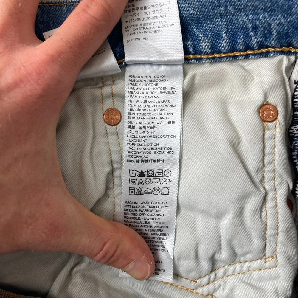 Levis 517 Jeans Mens 31x30 Blue Premium Bootcut Big E Denim Western Rodeo Ranch